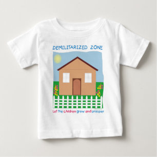 T-shirt Pour Bébé Maison sûre Zone démilitarisée sauver les enfants