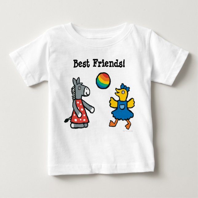 T-shirt Pour Bébé Maisy à l'école maternelle avec des amis sur l'air (Devant)