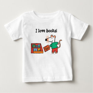 T-shirt Pour Bébé Maisy avec livres de bibliothèque