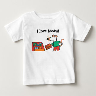 T-shirt Pour Bébé Maisy avec livres de bibliothèque