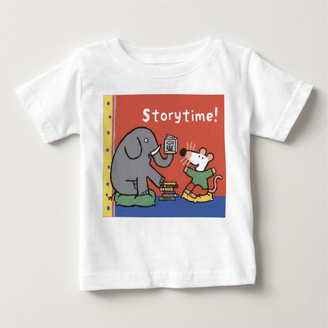 T-shirt Pour Bébé Maisy et Eddie Lire des livres (Devant)