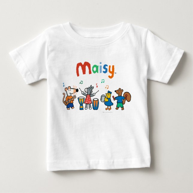 T-shirt Pour Bébé Maisy et les amis jouent dans la bande (Devant)