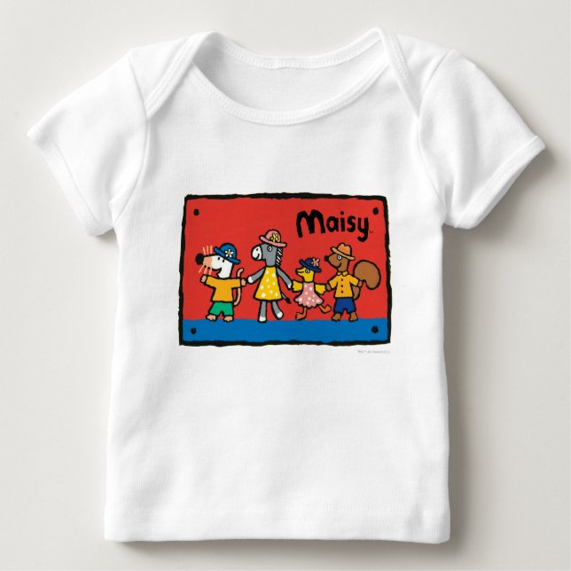 T-shirt Pour Bébé Maisy et les meilleurs amis tiennent les mains (Devant)