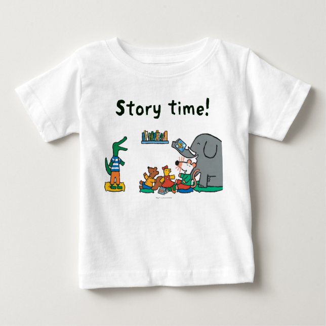 T-shirt Pour Bébé Maisy et ses amis rient à l'heure de l'histoire (Devant)