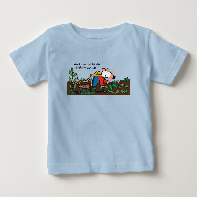 T-shirt Pour Bébé Maisy Explores Outside with Bugs (Devant)