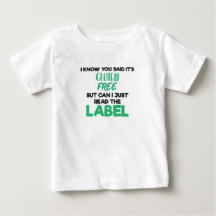 T-shirt Pour Bébé Maladie Celiaque Gluten Libre Lire Le Étiquette Gl