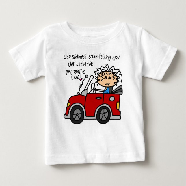T-shirt Pour Bébé Maladie de voiture humoristique (Devant)