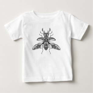 T-shirt Pour Bébé Mâle-Scarabée psychédélique inspiré