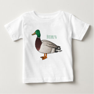T-shirt Pour Bébé Mallard duck cartoon illustration 