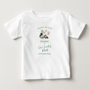 T-shirt Pour Bébé Mallard Lucky Duck 1er Anniversaire