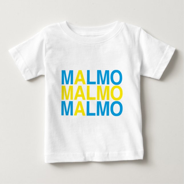 T-shirt Pour Bébé MALMO Swedish Flag (Devant)