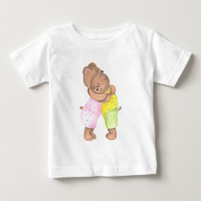 T-shirt Pour Bébé Mama & Enfants Ours Correspondant Chemises (Devant)