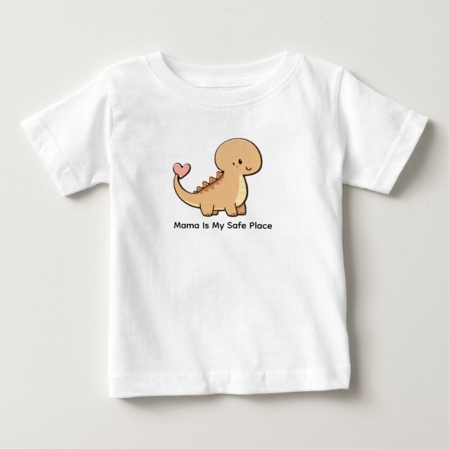 T-shirt Pour Bébé Mama Is My Safe Place baby t shirt (Devant)