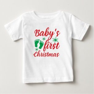 T-shirt Pour Bébé Mama personnalisé 2026 Empreinte de pieds de bébé