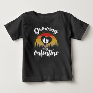 T-shirt Pour Bébé Mama personnalisé 2026 Empreinte de pieds de bébé