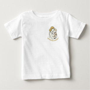 T-shirt Pour Bébé Mama reconnaissant Ligne Art Minimaliste Mère et B