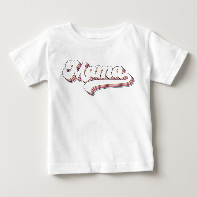 T-shirt Pour Bébé Mama Rétro (Devant)