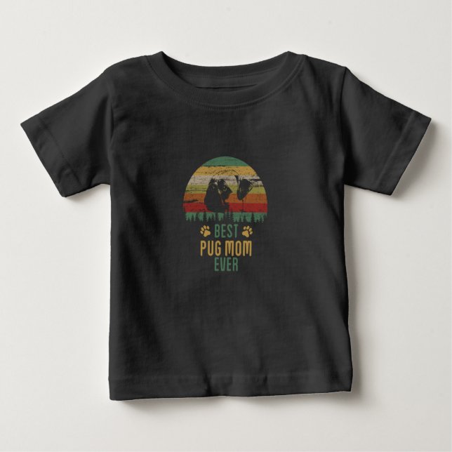 T-shirt Pour Bébé maman carlin (Devant)