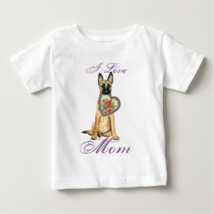 T-shirt Pour Bébé Maman de coeur de Malinois
