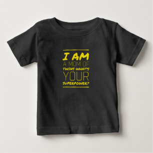T-shirt Pour Bébé Maman des jumeaux superpuissance drôle mères jou