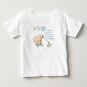 T-shirt Pour Bébé Maman dit que je suis le plus beau bébé du monde e