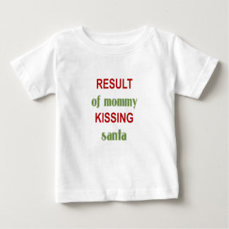 T-shirt Pour Bébé maman embrasser père Noël