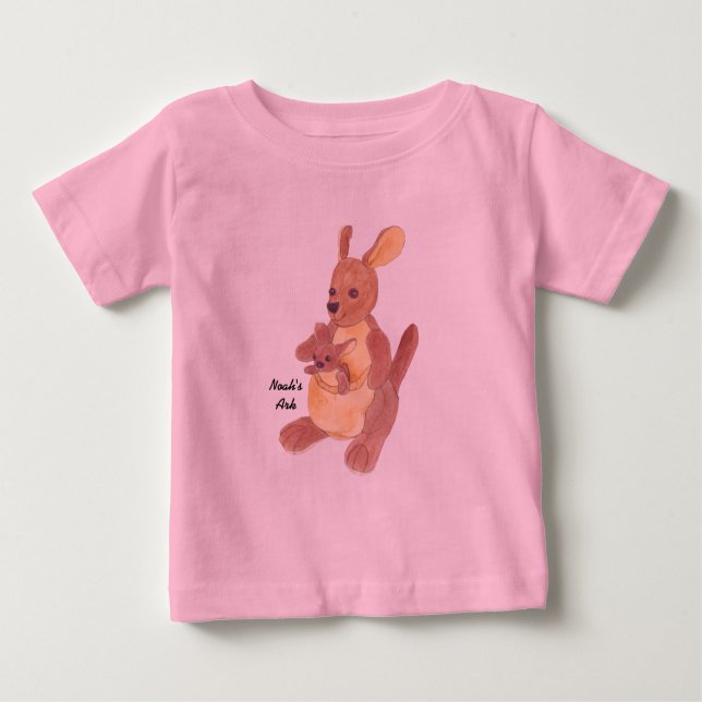 T-shirt Pour Bébé Maman et bébé de kangourou de collection "de (Devant)