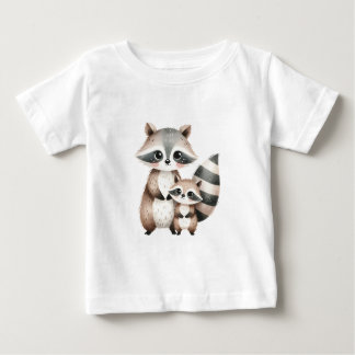 T-shirt Pour Bébé Maman et Moi-Raton laveur