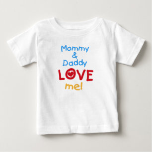T-shirt Pour Bébé Maman et papa m'aiment