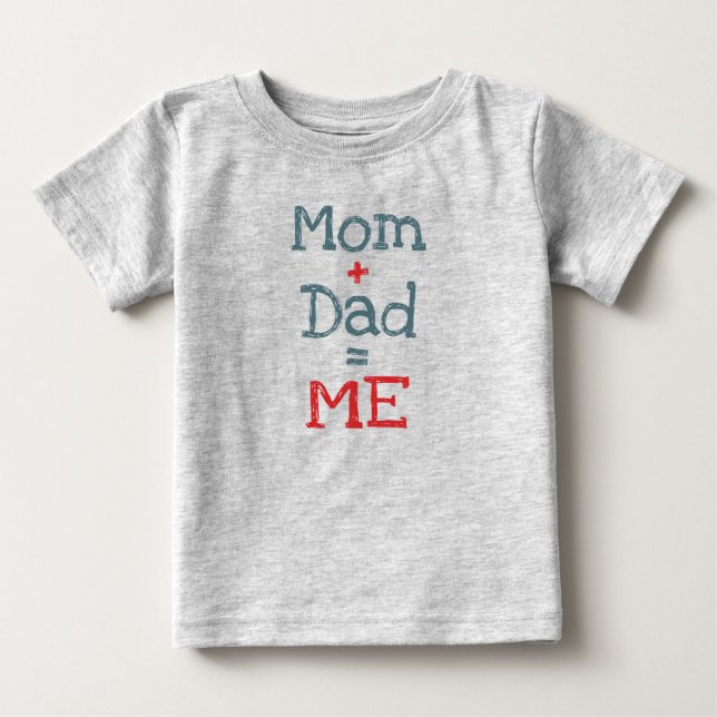 T-shirt Pour Bébé Maman et papa sont moi (Devant)
