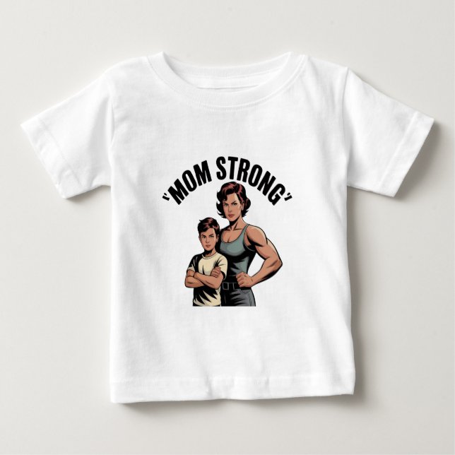 T-shirt Pour Bébé maman forte vintage (Devant)