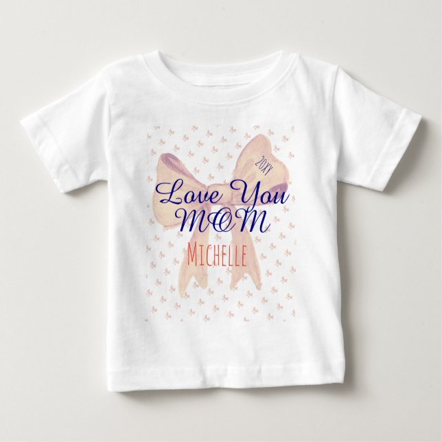 T-shirt Pour Bébé Maman Maman Je T'aime Cute Stylish Moderne Fête de (Devant)