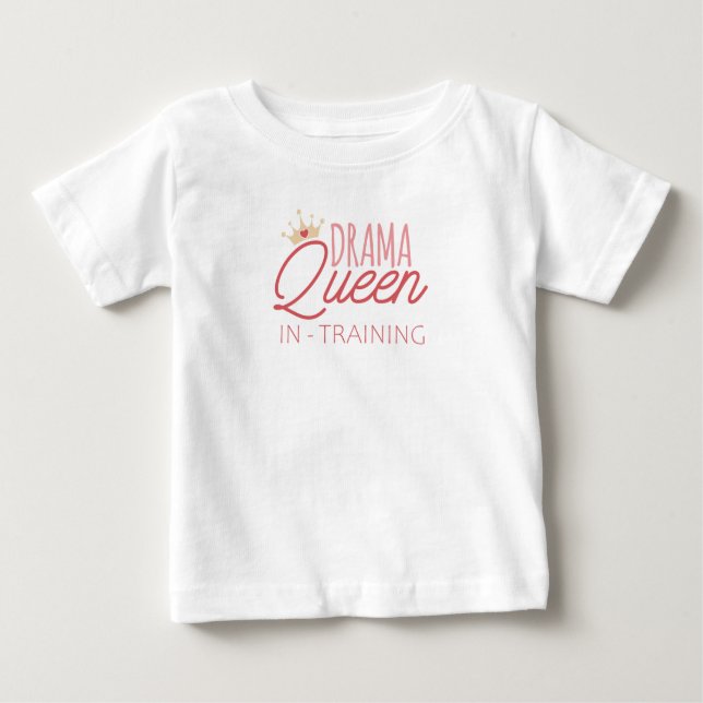 T-shirt Pour Bébé Maman & Me Drama Queen en formation (Devant)