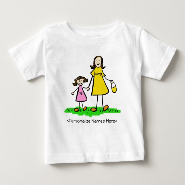 T-shirt Pour Bébé Maman & Me - Mère et fille Brunette Shirt (Devant)