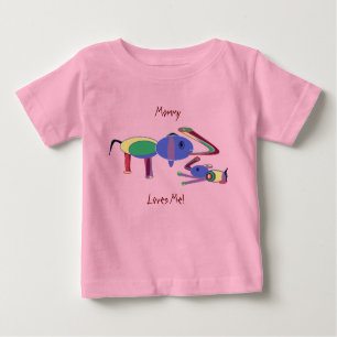 T-shirt Pour Bébé Maman me plaît Tee (conception avant seulement)