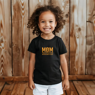 T-shirt Pour Bébé Maman Mon Super-héros Forever orange