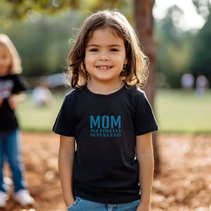 T-shirt Pour Bébé Maman mon super-héros pour toujours bleu sarcelle