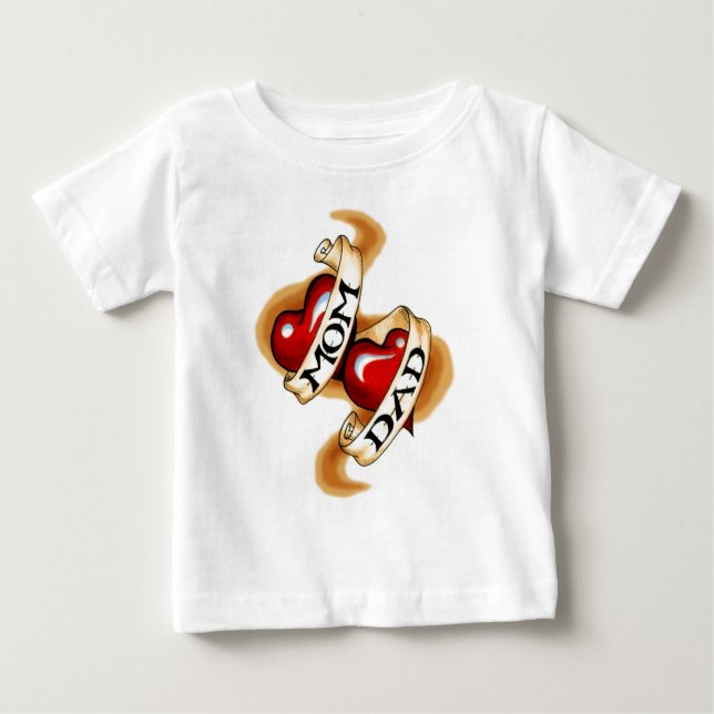 T-shirt Pour Bébé Maman 'n Papa (Devant)