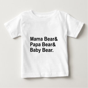 T-shirt Pour Bébé Maman Ours, Papa Ours, Bébé Ours   Boucle d'or