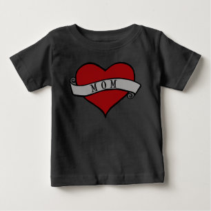 T-shirt Pour Bébé Maman Tattoo Heart