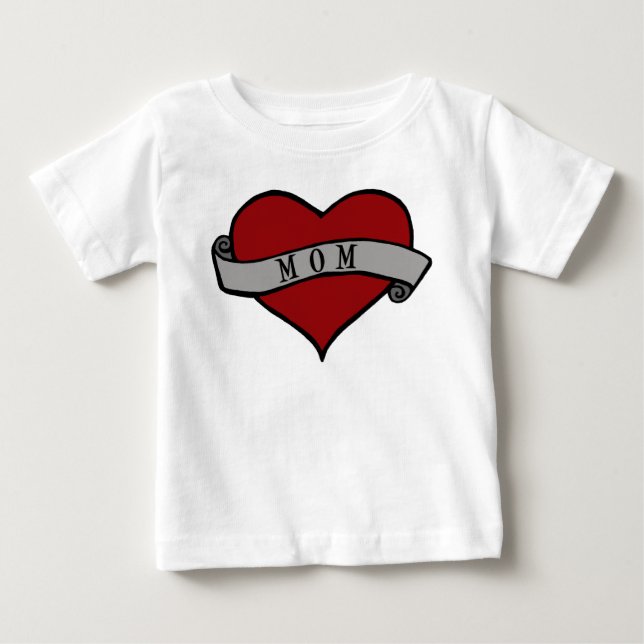 T-shirt Pour Bébé Maman Tattoo Heart (Devant)