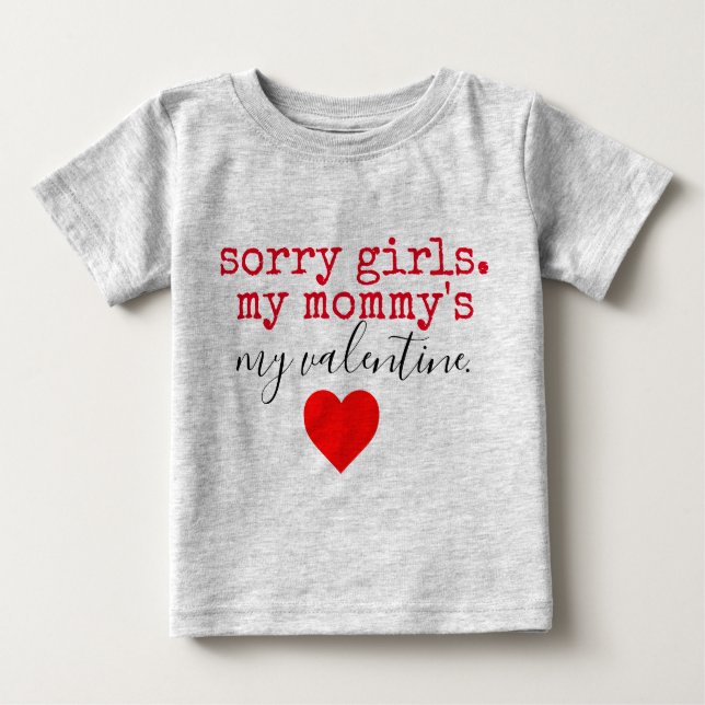 T-shirt Pour Bébé maman valentine (Devant)