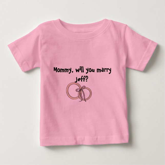 T-shirt Pour Bébé Maman veut que tu l'épouses ? (Devant)