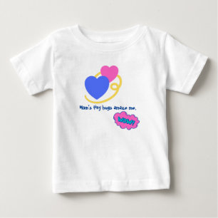 T-shirt Pour Bébé Maman's Tiny Hugs Amaze Me Grey Summer