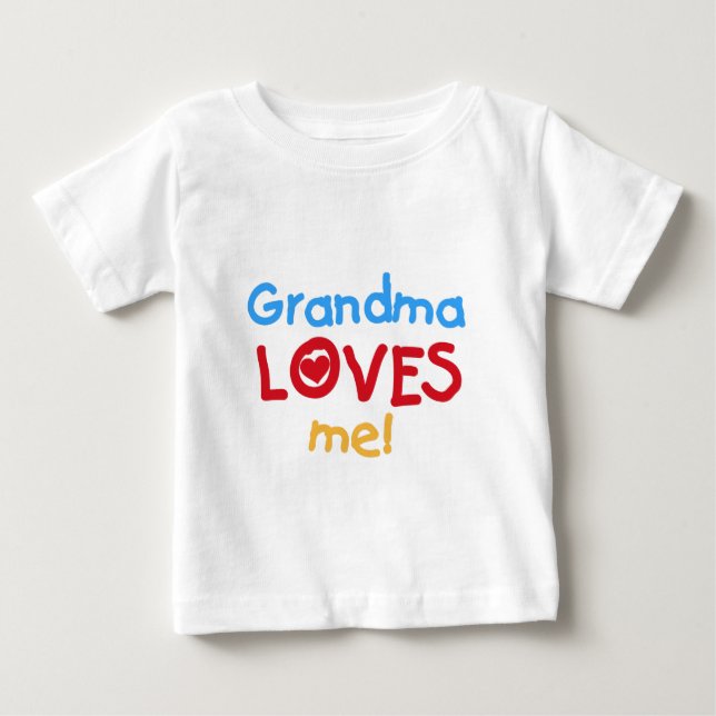T-shirt Pour Bébé Mamie m'aime (Devant)