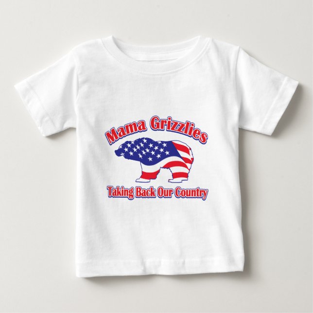 T-shirt Pour Bébé Mamma-Grizzly (Devant)