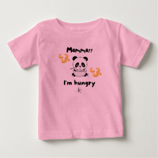 T-shirt Pour Bébé Mamma J'ai faim panda t-shirt bébé