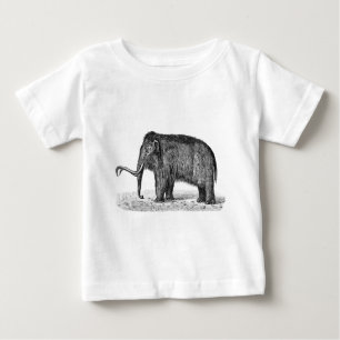 T-shirt Pour Bébé Mammouths Wooly d'illustration vintage de mammouth