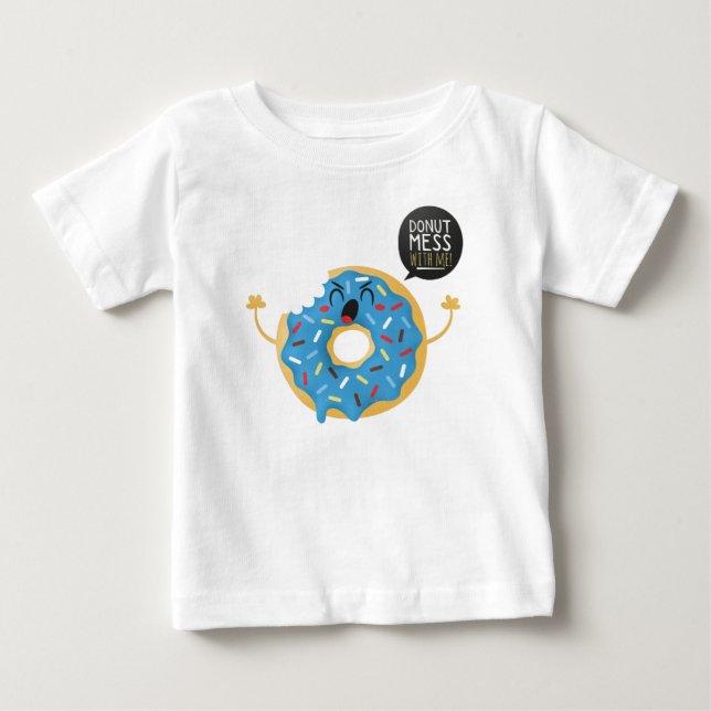 T-shirt Pour Bébé Manches courtes Romper Baby Boy Donut Mess With Me (Devant)