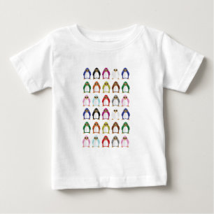 T-shirt Pour Bébé Manchot coloré motif – Animal arc-en-ciel adorable